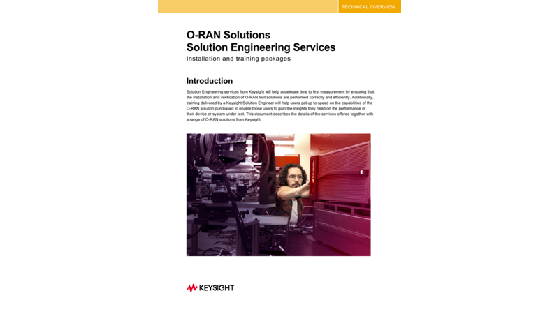 O-RAN Solutions Solution Engineering Services
